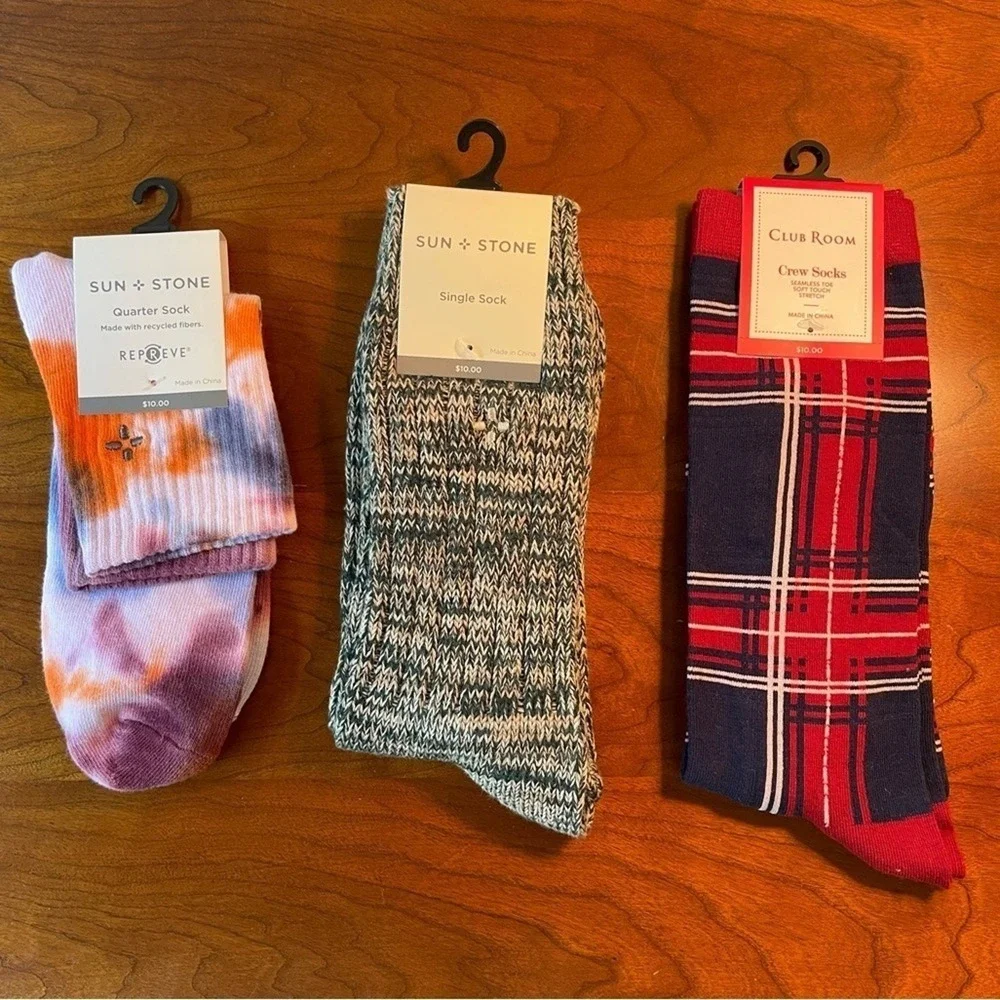 Men's‎ Sock Bundle Sun+Stone Charter Club NWT